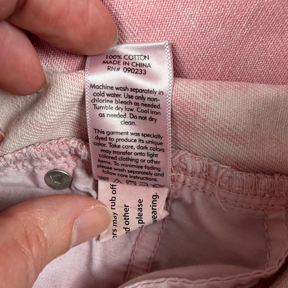 PacSun Mom Jeans Sz 29 Pink Distressed Straight Leg Acid Wash Cotton Edgy Summer - Picture 11 of 15